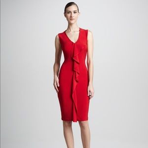 T Tahari Adelpha red dress